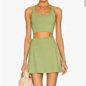 Girlfriend collective Paloma bra and high rise skort set